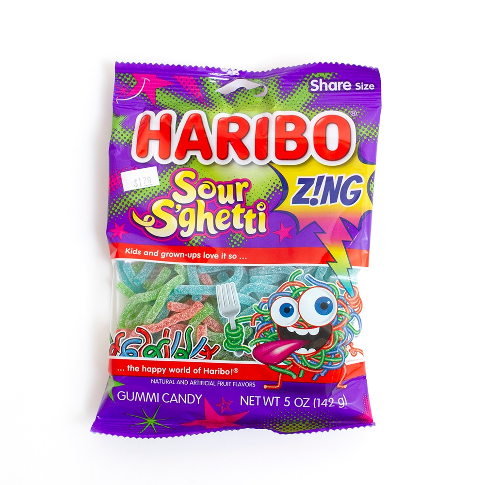 Haribo, Gummy Candy, 5 ounce bags, Sour S'ghetti